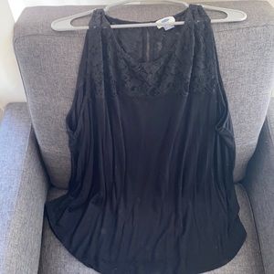 Black lace tank top
